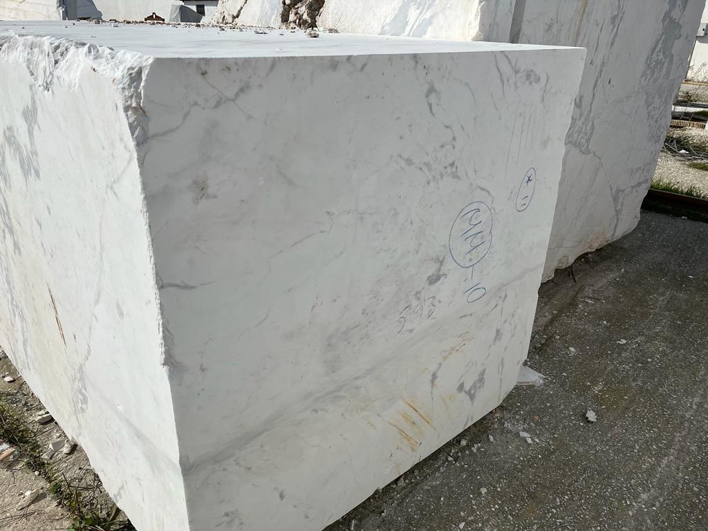 White marble block